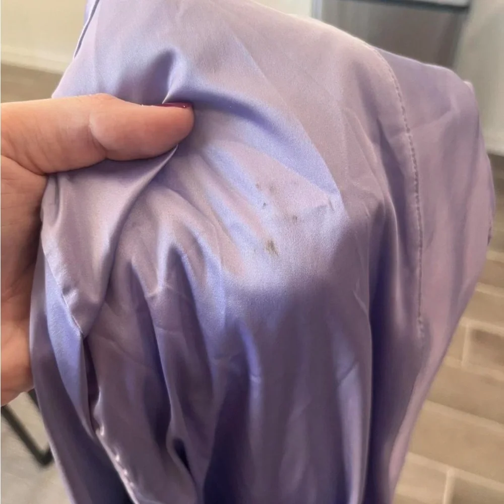 SavageXFenty Lilac Satin Robe with Lightning Bolt XL 1X - Picture 9 of 9